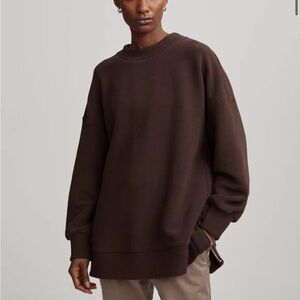 Varley Mae Oversized Sweatshirt in Coffee Bean